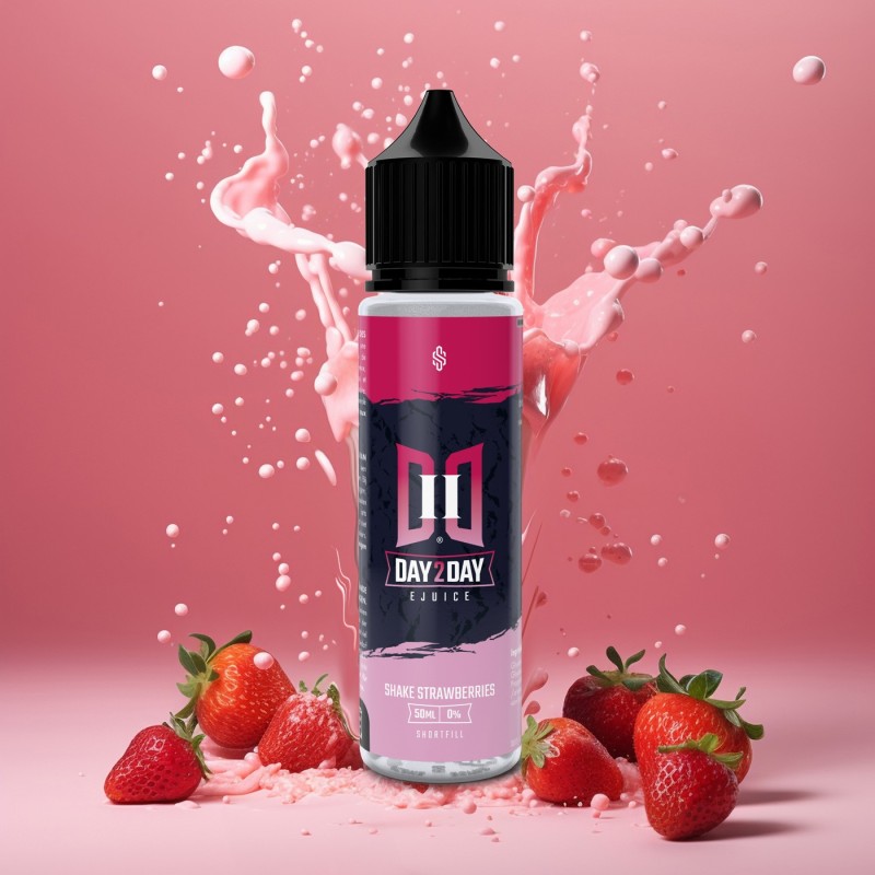 E-liquide Shake Strawberries Milkshake Fraise Day2Day | Vape Gourmande